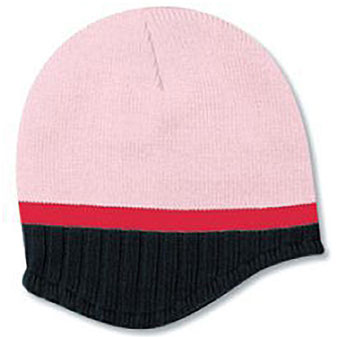 100-632 Acrylic Knit Beanie with Trim and Fleece Lining
