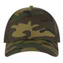 105-1247 Cotton Twill Low Profile Camo Cap with Mesh Back