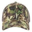 105-1247 Cotton Twill Low Profile Camo Cap with Mesh Back