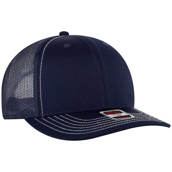 112-1 OTTO Cap 6 Panel Mid Profile Mesh Back Trucker Hat 112-1 OTTO Cap 6 Panel Mid Profile Mesh Back Trucker Hat