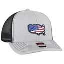 112-1 OTTO Cap 6 Panel Mid Profile Mesh Back Trucker Hat