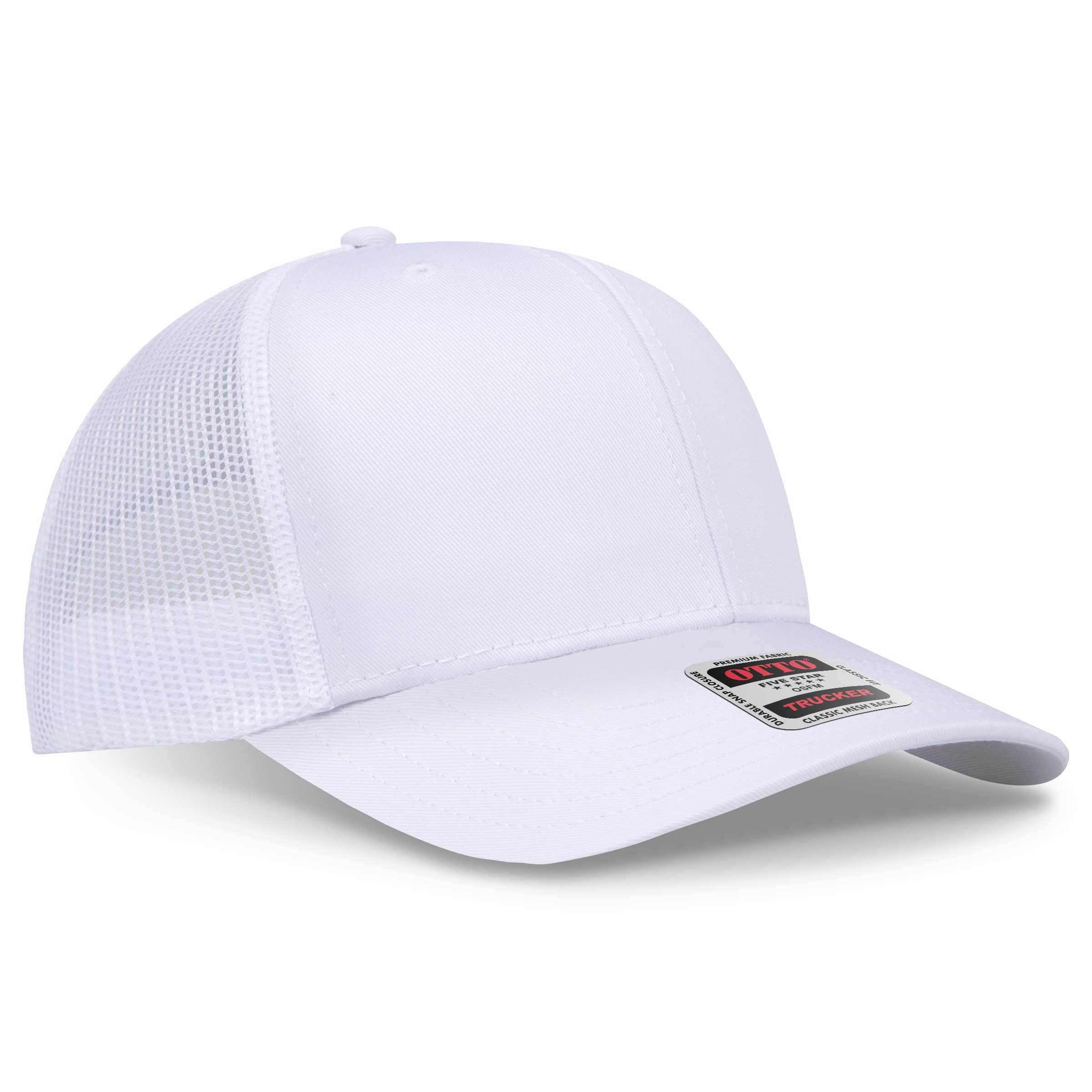 112-1 OTTO Cap 6 Panel Mid Profile Mesh Back Trucker Hat