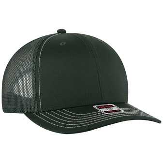 112-1 OTTO Cap 6 Panel Mid Profile Mesh Back Trucker Hat