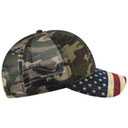 121-1281 American Flag Visor Garment Washed Superior Soft Mesh Back Cotton Twill Cap