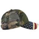 121-1281 American Flag Visor Garment Washed Superior Soft Mesh Back Cotton Twill Cap