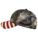 121-1281 American Flag Visor Garment Washed Superior Soft Mesh Back Cotton Twill Cap