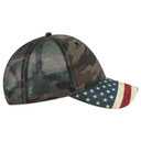 121-1281 American Flag Visor Garment Washed Superior Soft Mesh Back Cotton Twill Cap