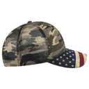 121-1281 American Flag Visor Garment Washed Superior Soft Mesh Back Cotton Twill Cap