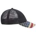 121-1281 American Flag Visor Garment Washed Superior Soft Mesh Back Cotton Twill Cap