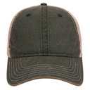 121-1297 Vintage Dirty Wash Cotton Twill w/ Soft Polyester Mesh Back Low Profile Cap