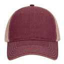 121-1297 Vintage Dirty Wash Cotton Twill w/ Soft Polyester Mesh Back Low Profile Cap