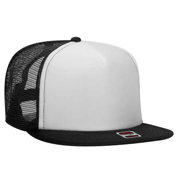 132-1037 OTTO CAP "OTTO SNAP" 5 Panel High Crown Mesh Back Trucker Snapback Hat 132-1037 OTTO CAP "OTTO SNAP" 5 Panel High Crown Mesh Back Trucker Snapback Hat