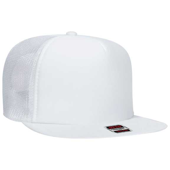132-1037 OTTO CAP "OTTO SNAP" 5 Panel High Crown Mesh Back Trucker Snapback Hat 132-1037 OTTO CAP "OTTO SNAP" 5 Panel High Crown Mesh Back Trucker Snapback Hat