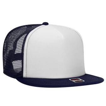 132-1037 OTTO CAP "OTTO SNAP" 5 Panel High Crown Mesh Back Trucker Snapback Hat