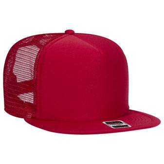 132-1037 OTTO CAP "OTTO SNAP" 5 Panel High Crown Mesh Back Trucker Snapback Hat