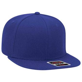 148-1267 6 Panel Mid Profile Style Alternative Wool Twill Square Flat Visor Snapback hat