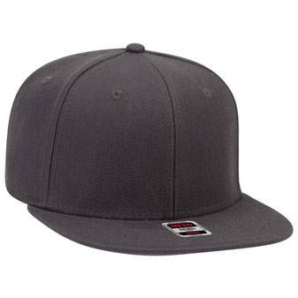 148-1267 6 Panel Mid Profile Style Alternative Wool Twill Square Flat Visor Snapback hat