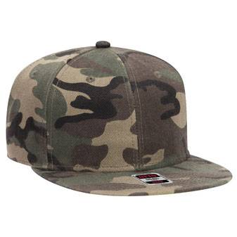148-1267 6 Panel Mid Profile Style Alternative Wool Twill Square Flat Visor Snapback hat