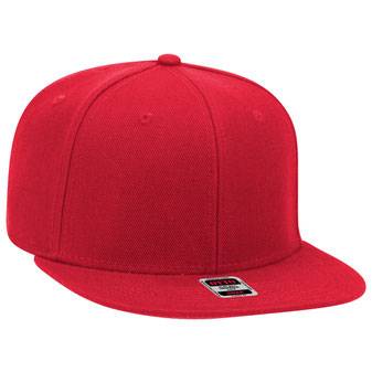 148-1267 6 Panel Mid Profile Style Alternative Wool Twill Square Flat Visor Snapback hat