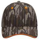171-1294 Mossy Oak Camouflage Superior Polyester Twill Sandwich Visor Six Panel Low Profile Cap (MO4 - Shadow Grass Blades)
