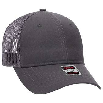 30-287 OTTO CAP 6 Panel Mid Profile Mesh Back Trucker Hat