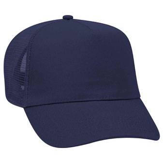 32-1104 OTTO CAP 5 Panel Mid Profile Mesh Back Trucker Hat