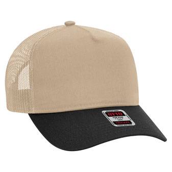 32-285 OTTO CAP 5 Panel Mid Profile Mesh Back Trucker Hat