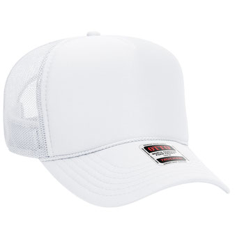 32-467 OTTO CAP 5 Panel Mid Profile Mesh Back Trucker Hat
