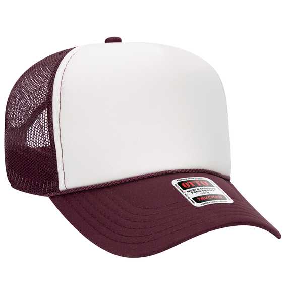 32-467 OTTO CAP 5 Panel Mid Profile Mesh Back Trucker Hat 32-467 OTTO CAP 5 Panel Mid Profile Mesh Back Trucker Hat