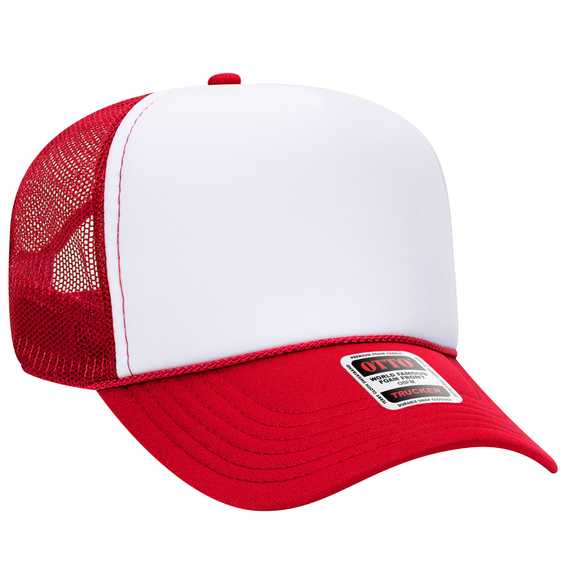 32-467 OTTO CAP 5 Panel Mid Profile Mesh Back Trucker Hat 32-467 OTTO CAP 5 Panel Mid Profile Mesh Back Trucker Hat