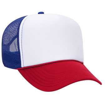 32-467 OTTO CAP 5 Panel Mid Profile Mesh Back Trucker Hat