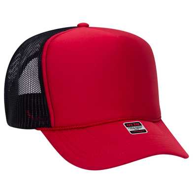 39-165 Polyester Foam Front High Crown Golf Style Mesh Back Caps 39-165 Polyester Foam Front High Crown Golf Style Mesh Back Caps