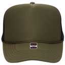 39-165 Polyester Foam Front High Crown Golf Style Mesh Back Caps