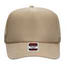39-165 Polyester Foam Front High Crown Golf Style Mesh Back Caps