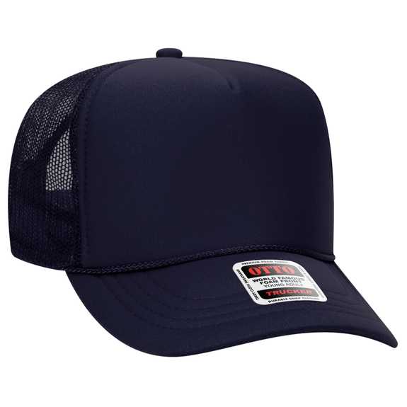 39-165 Polyester Foam Front High Crown Golf Style Mesh Back Caps 39-165 Polyester Foam Front High Crown Golf Style Mesh Back Caps
