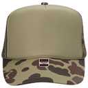39-165 Polyester Foam Front High Crown Golf Style Mesh Back Caps