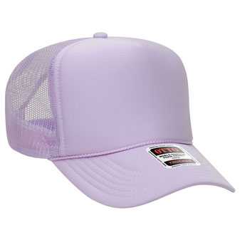 39-165 Polyester Foam Front High Crown Golf Style Mesh Back Caps