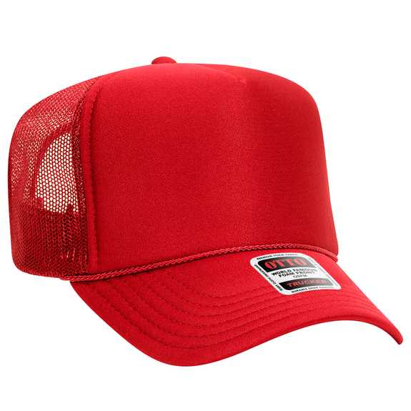39-165 Polyester Foam Front High Crown Golf Style Mesh Back Caps 39-165 Polyester Foam Front High Crown Golf Style Mesh Back Caps