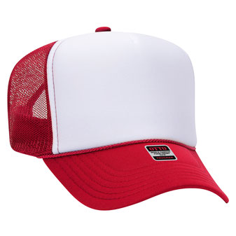 39-165 Polyester Foam Front High Crown Golf Style Mesh Back Caps