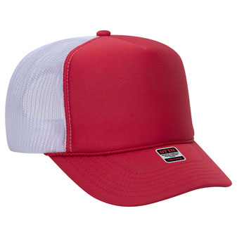 39-165 Polyester Foam Front High Crown Golf Style Mesh Back Caps