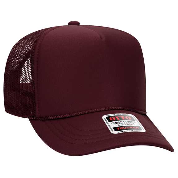 39-165 Polyester Foam Front High Crown Golf Style Mesh Back Caps 39-165 Polyester Foam Front High Crown Golf Style Mesh Back Caps