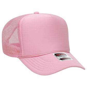 39-165 Polyester Foam Front High Crown Golf Style Mesh Back Caps