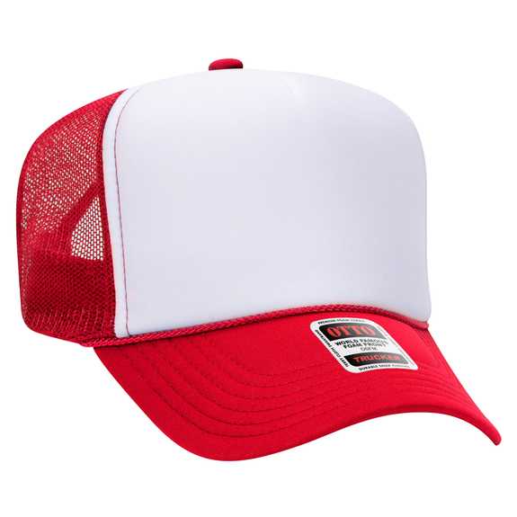 39-165 Polyester Foam Front High Crown Golf Style Mesh Back Caps 39-165 Polyester Foam Front High Crown Golf Style Mesh Back Caps