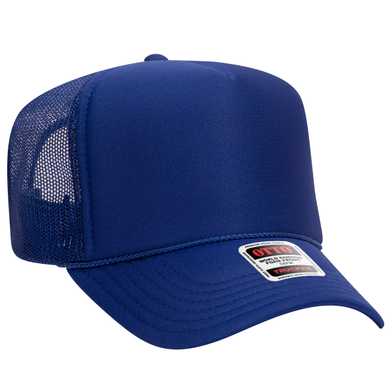 39-165 Polyester Foam Front High Crown Golf Style Mesh Back Caps 39-165 Polyester Foam Front High Crown Golf Style Mesh Back Caps