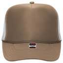 39-165 Polyester Foam Front High Crown Golf Style Mesh Back Caps