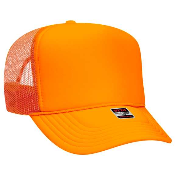 39-165 Polyester Foam Front High Crown Golf Style Mesh Back Caps 39-165 Polyester Foam Front High Crown Golf Style Mesh Back Caps
