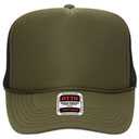 39-165 Polyester Foam Front High Crown Golf Style Mesh Back Caps
