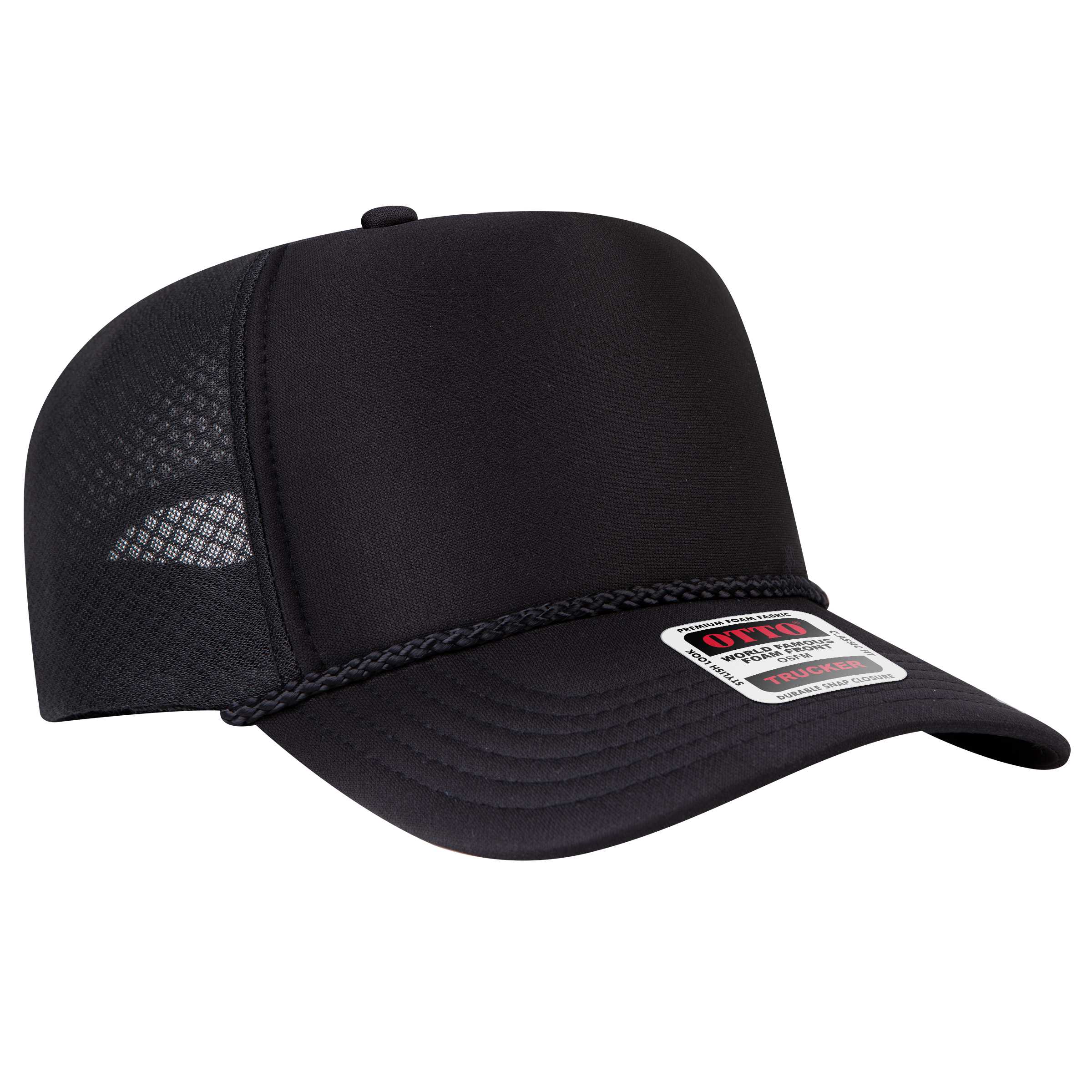39-166 OTTO CAP 5 Panel High Crown Air Mesh Back Trucker Hat