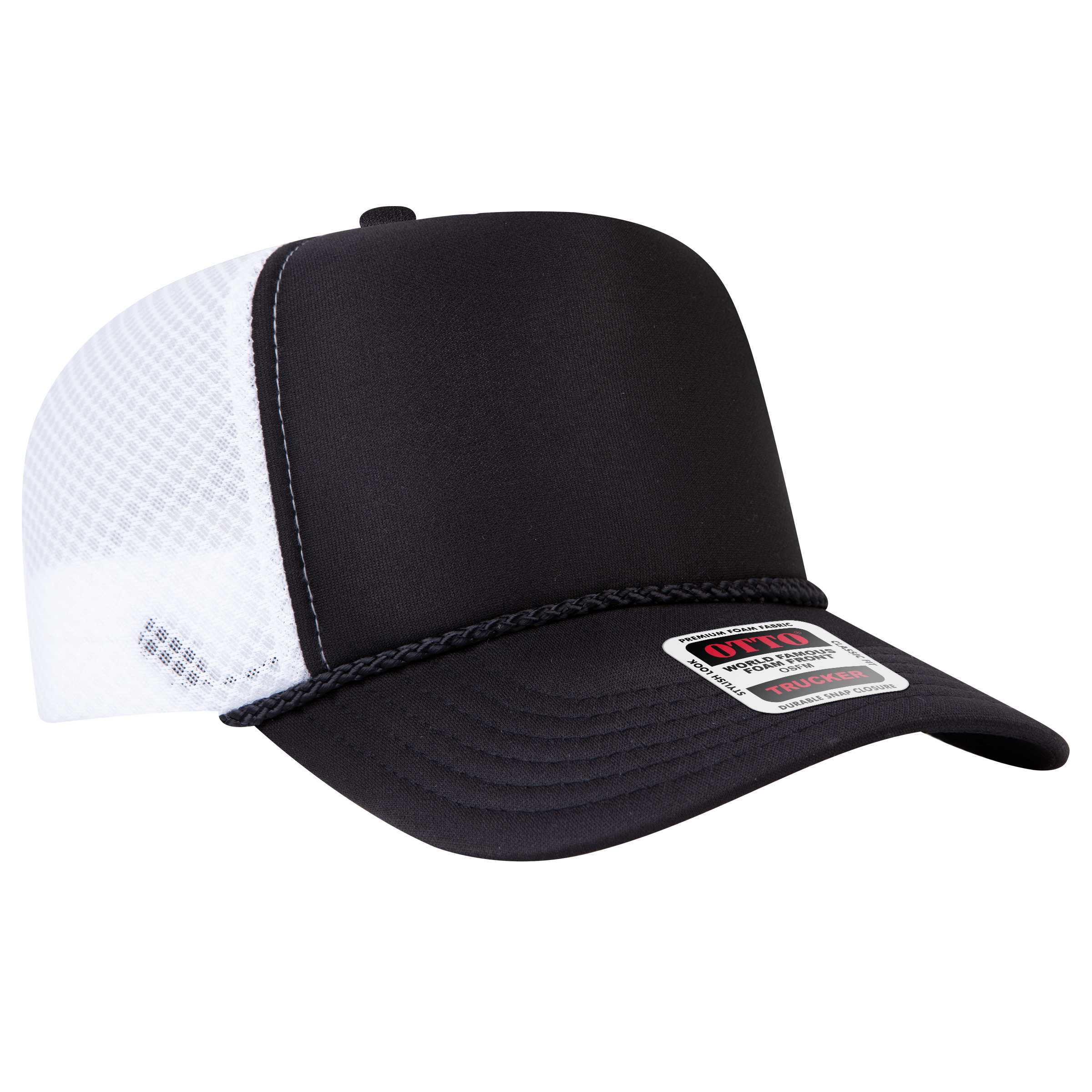 39-166 OTTO CAP 5 Panel High Crown Air Mesh Back Trucker Hat