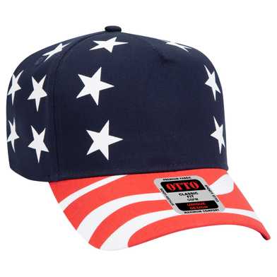 57-174 United States Flag Pattern Cotton Twill Low Crown Golf Style Cap 57-174 United States Flag Pattern Cotton Twill Low Crown Golf Style Cap